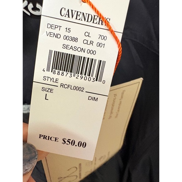 Rafter Outdoors Men's Black Long Sleeve Western Snap Button Shirt Size L Stretch - Picture 7 of 15